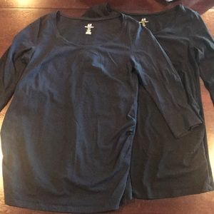 Two 3/4 sleeve H&M maternity tees